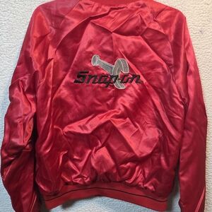 Vintage 80s-90s Snap-on Red Satin Jacket